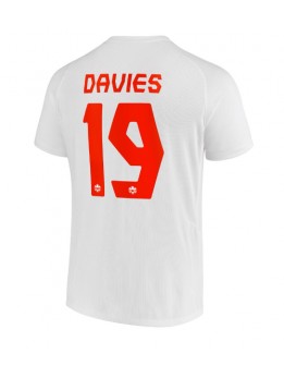 Kanada Alphonso Davies #19 Replika Borta Kläder VM 2022 Kortärmad